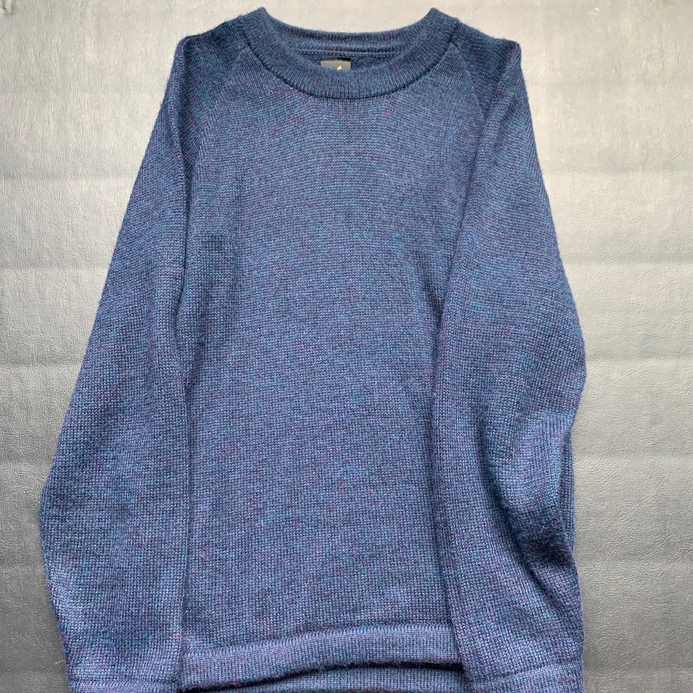 Alpaca Cusco Peru Sweater Men's Medium Blue Purple Navy